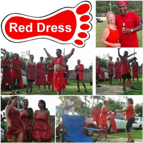 Red dress Collage
